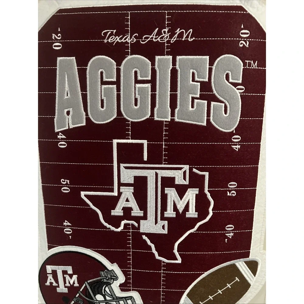 NCAA Team Spirit Sports Door Decor A&M Texas Aggies Maroon And Gray NWT Football